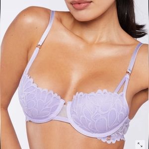 Savage X Fenty Not Sorry Lightly Lined Lace Balconette Bra 34C